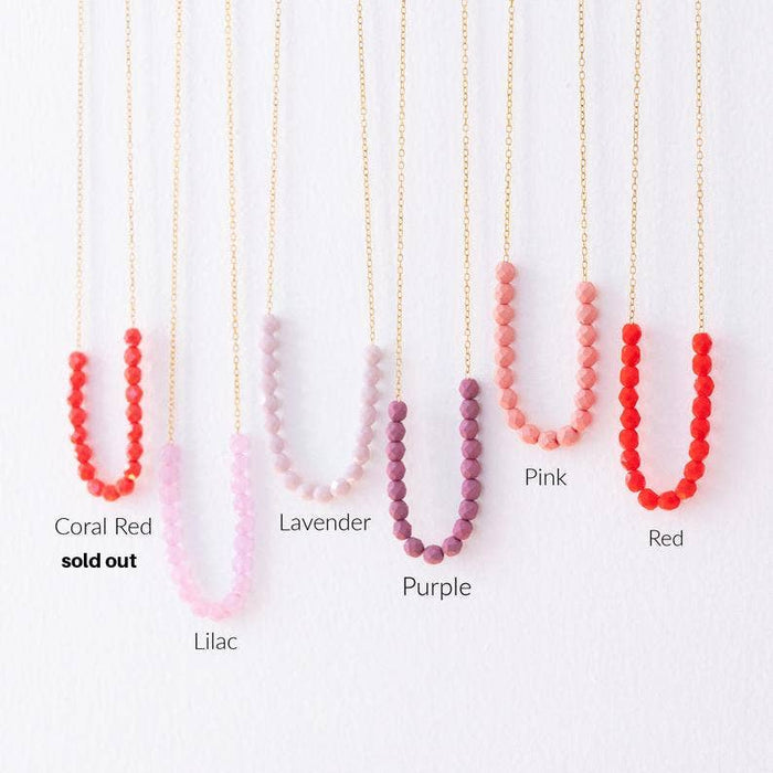 Colorful Glass Bead Layering Necklace
