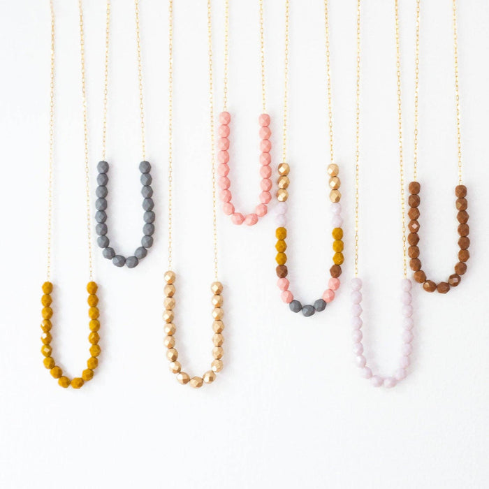 Colorful Glass Bead Layering Necklace