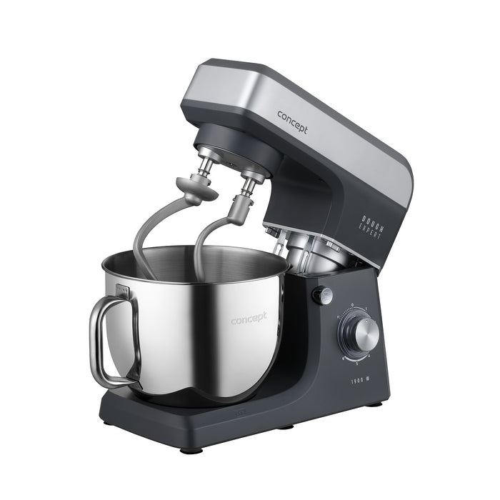 Concept Dough Expert Planetary Stand Mixer, 1900W, dual dough hook, bowl heating function, 6 speed settings, RM6010