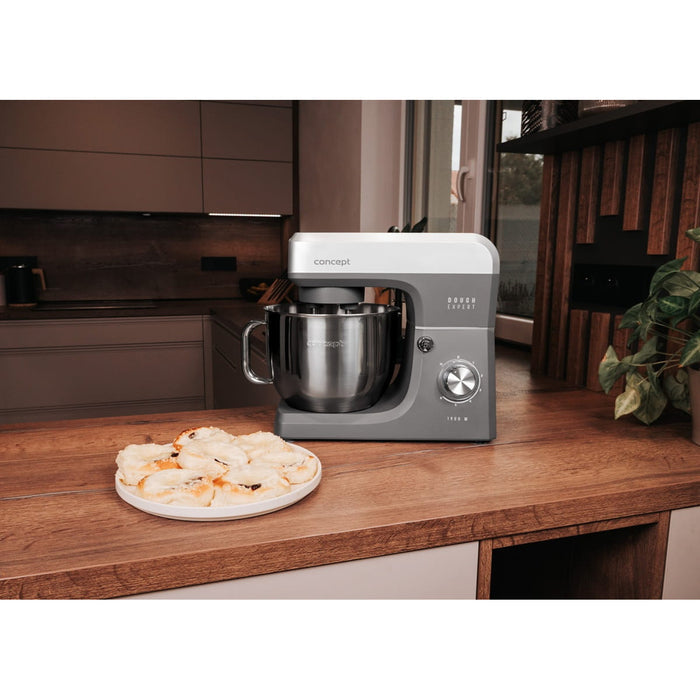 Concept Dough Expert Planetary Stand Mixer, 1900W, dual dough hook, bowl heating function, 6 speed settings, RM6010