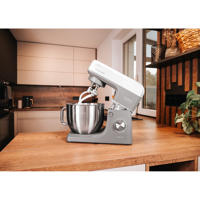 Concept Dough Expert Planetary Stand Mixer, 1900W, dual dough hook, bowl heating function, 6 speed settings, RM6010