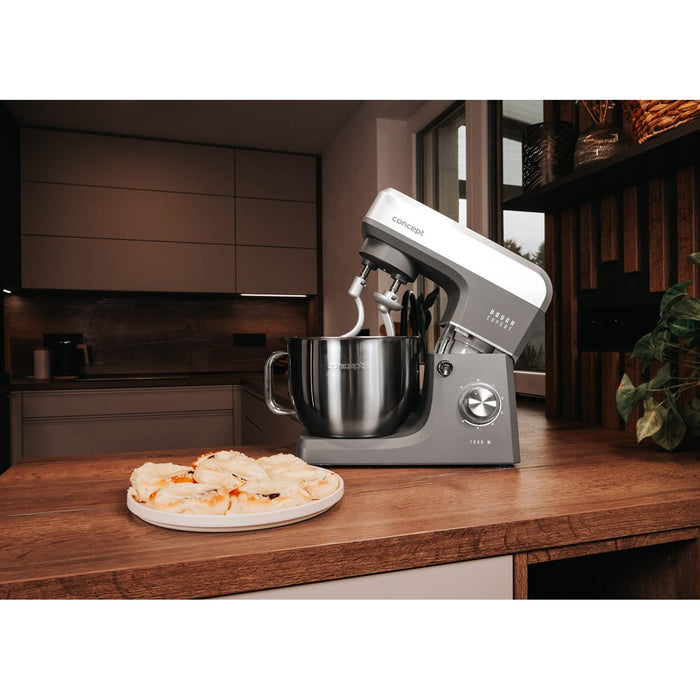 Concept Dough Expert Planetary Stand Mixer, 1900W, dual dough hook, bowl heating function, 6 speed settings, RM6010