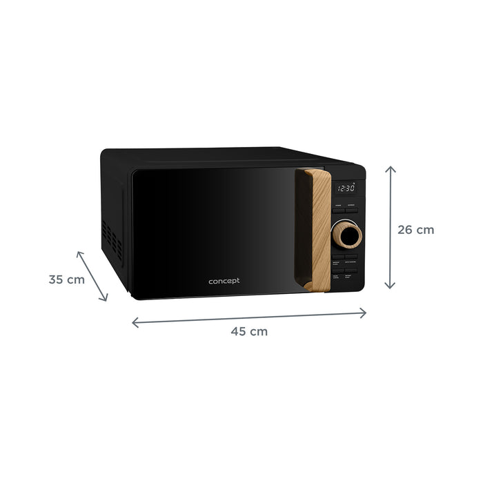 Concept Microwave Oven, 5 power levels, defrost function, 20L capacity, 800W power, black, MT3520bc