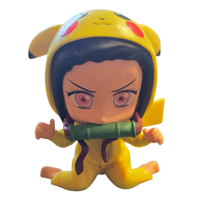 Cosplay Figure -  Demon Slayer Nezuko Kamado - Pokémon Pikachu 4.5"