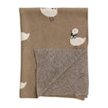 Cotton Knit Baby Blanket with Ducklings
