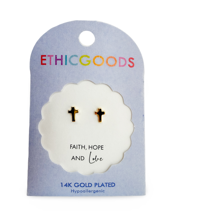 Cross Tiny Stud Earrings