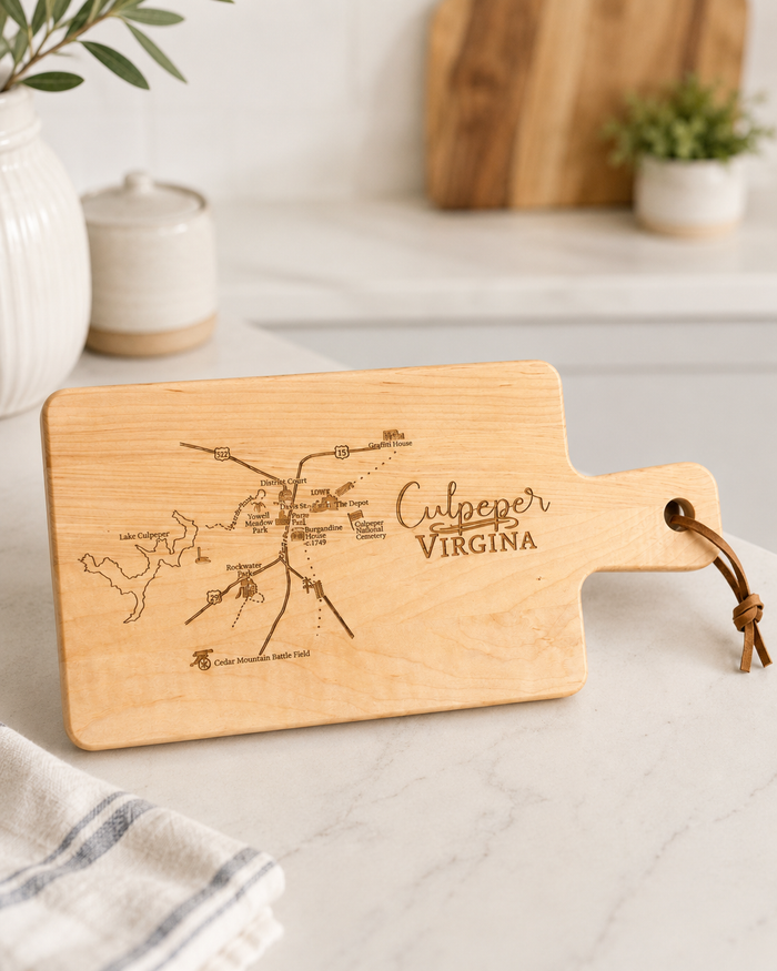 Culpeper Map Cutting Board