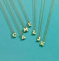 Dainty Initial Necklace in Gold