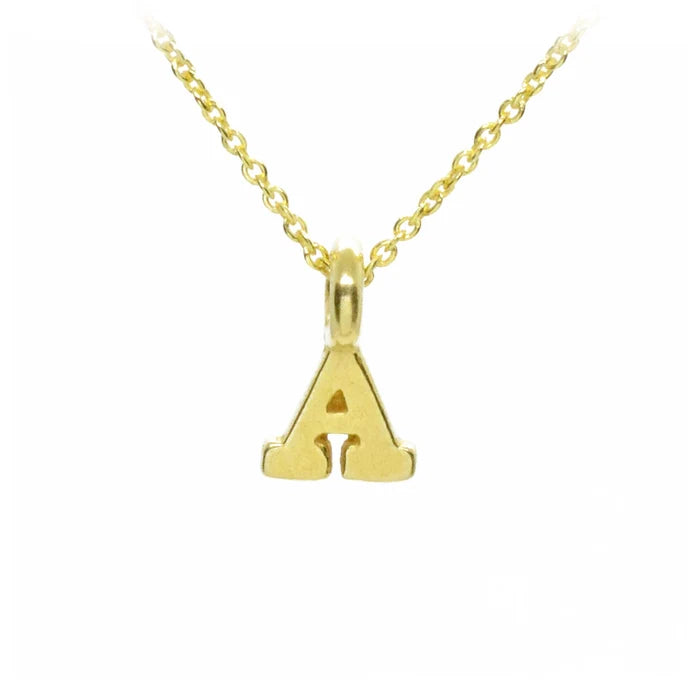 Dainty Initial Necklace in Gold