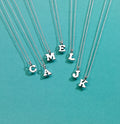 Dainty Initial Necklace in Silver