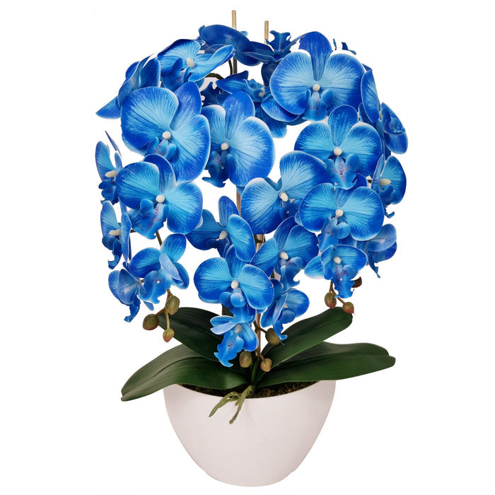 Damich artificial orchid, made of rubber, white pot, 3pgnb