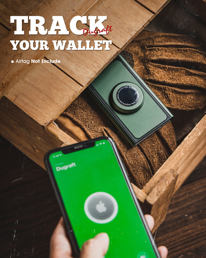 DC400- With/Without Money Clip & Airtag Holder, Slim Minimalist RFID Blocking Card Holder