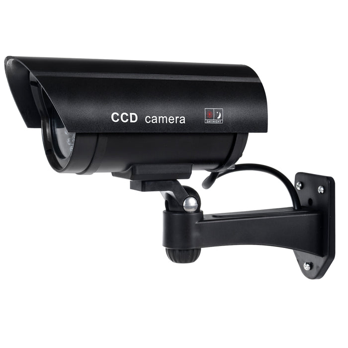Dummy camera with flashing LED IR1100 B IR outdoor, black, 4 pieces