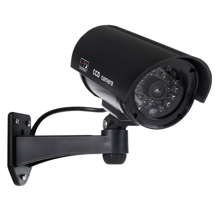 Dummy camera with flashing LED IR1100 B IR outdoor, black, 4 pieces