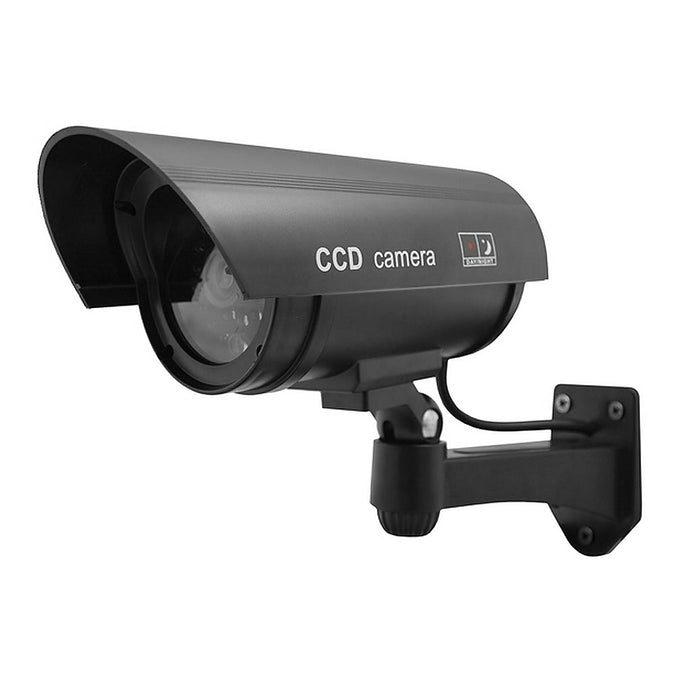 Dummy camera with flashing LED IR1100 B IR outdoor, black, 4 pieces