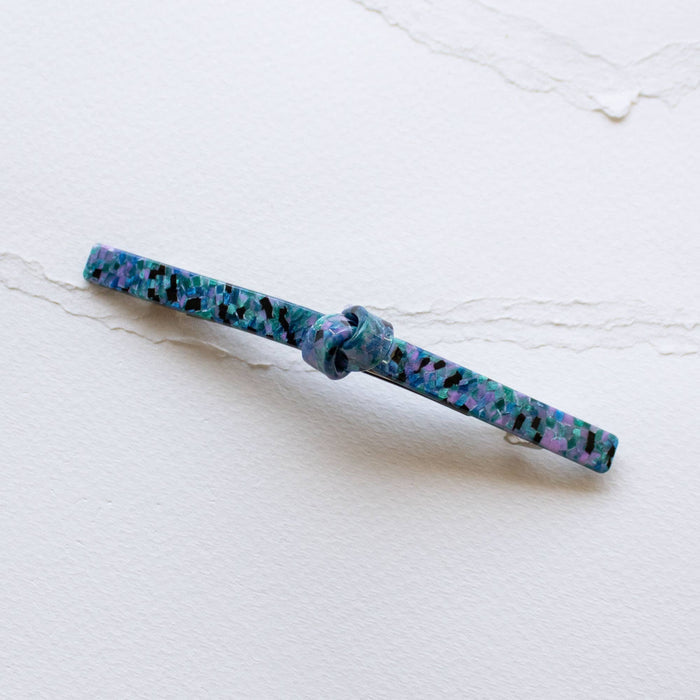 Eco French Twist Hair Barrettes: Micro Grey