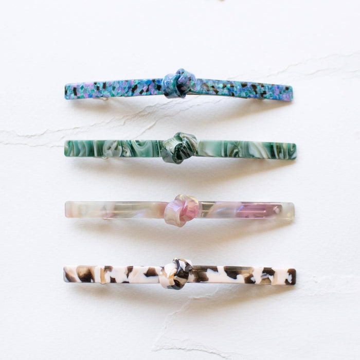 Eco French Twist Hair Barrettes: Taupe Mix
