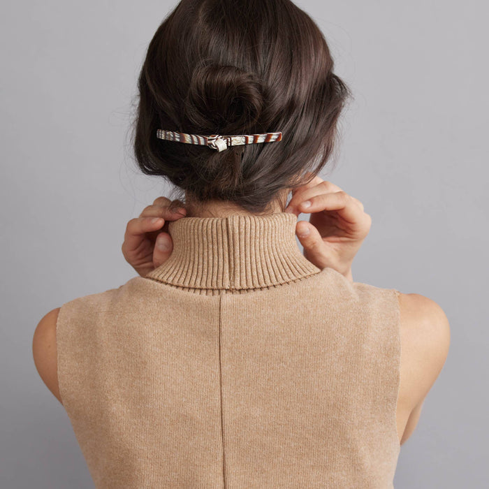 Eco French Twist Hair Barrettes: Taupe Mix