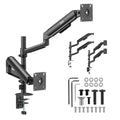 Ergo Office Mount / Holder for 2 Monitors, Gas Spring, 17"-32", 1-10 kg, Matte Black, ER-692 B