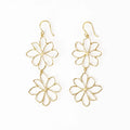 Farrah Double Flower Drop Earrings