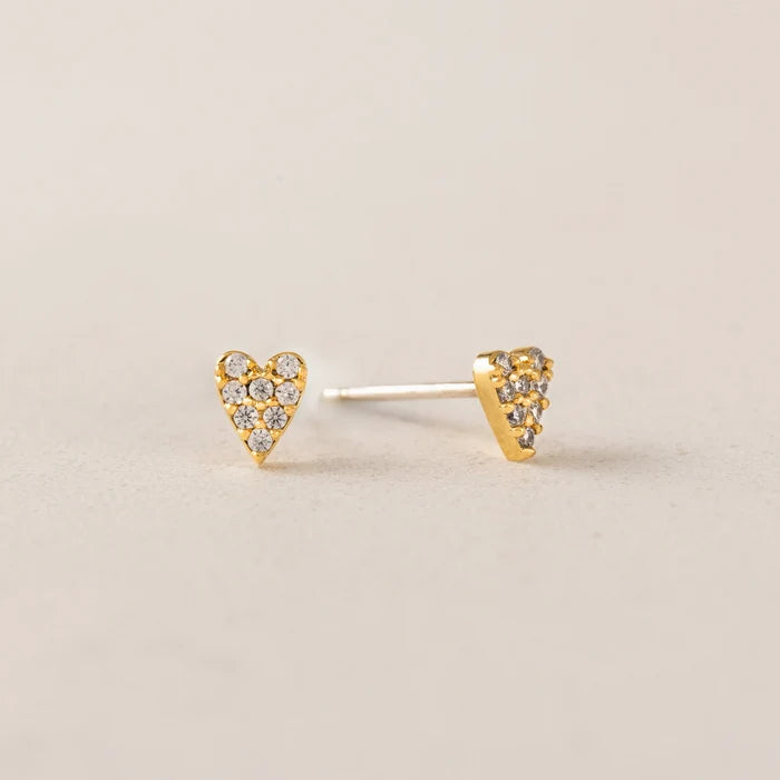 Flutter Heart Stud Earrings