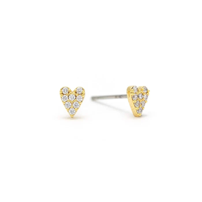 Flutter Heart Stud Earrings