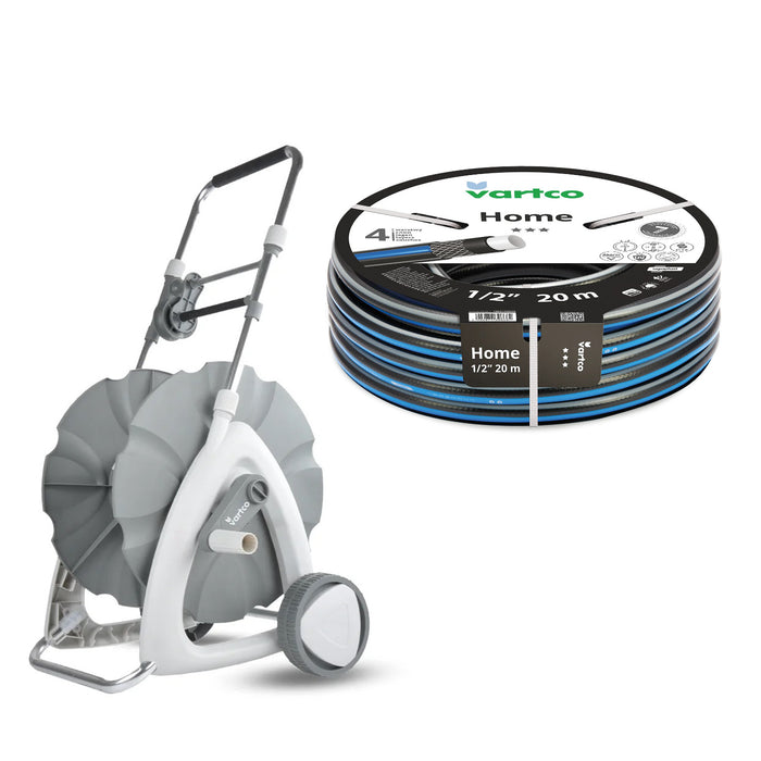 Garden Hose Cart + Vartco Home 1/2" 20m Garden Hose by Agaplast
