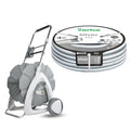 Garden Hose Cart + Vartco Silver 1/2" 30m Garden Hose by Agaplast