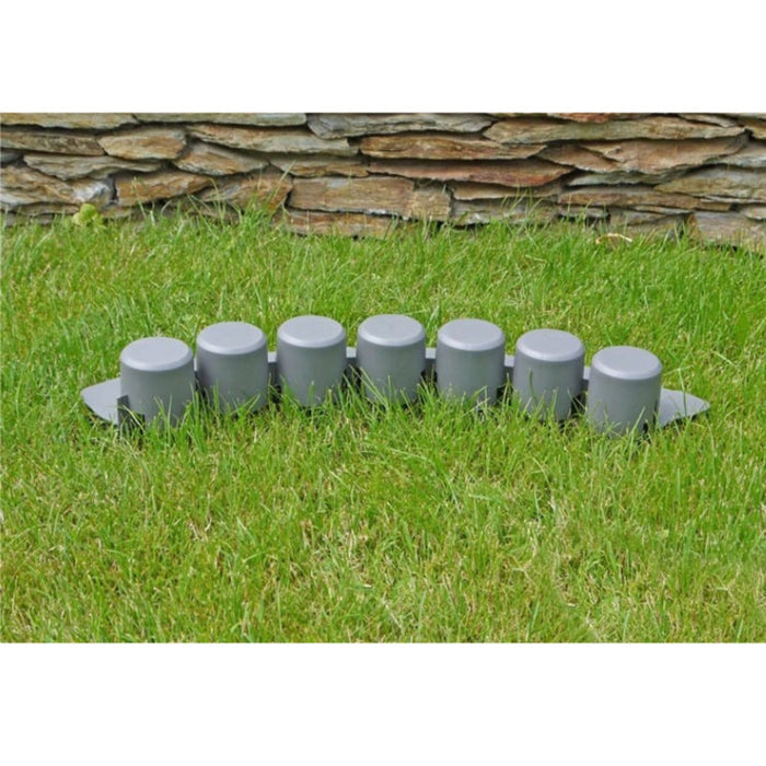 Garden palisade, lawn edge with invasion IPAL7 4.05m gray