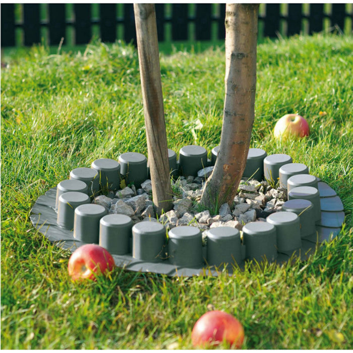 Garden palisade, lawn edge with invasion IPAL7 4.05m gray