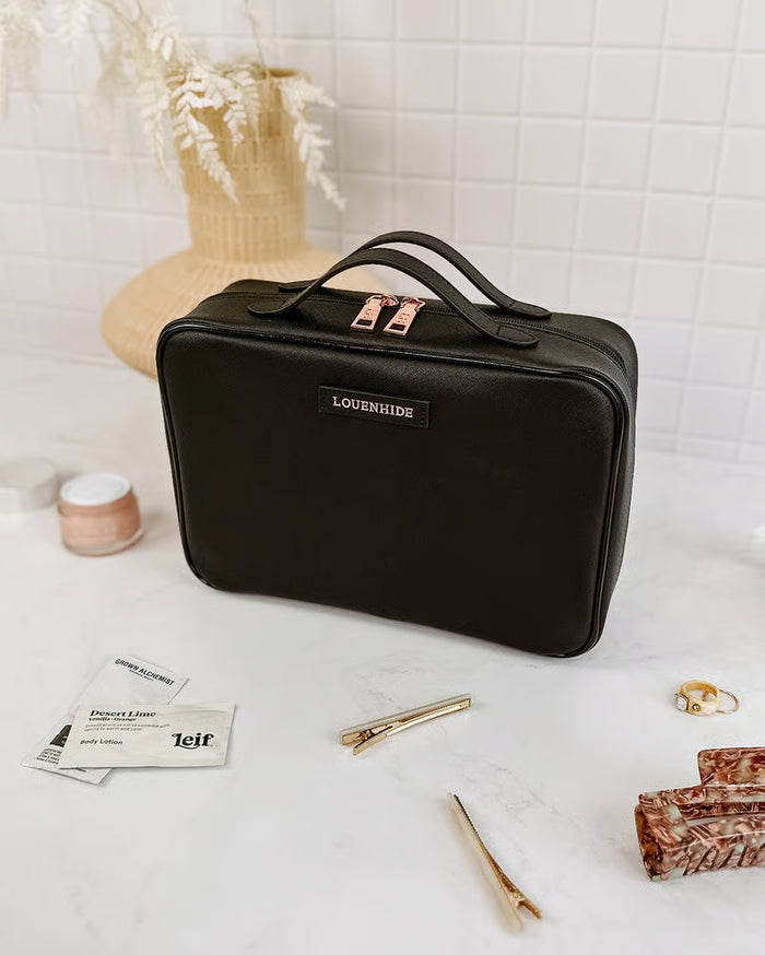 Georgia Toiletry Case in Ocean Black