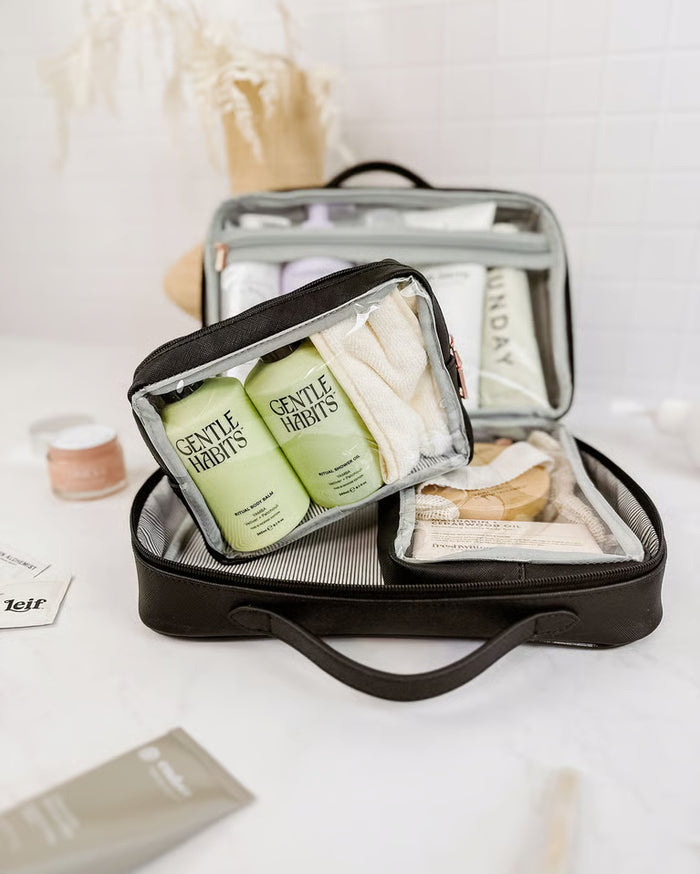 Georgia Toiletry Case in Ocean Black