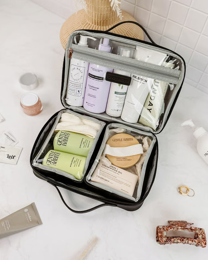Georgia Toiletry Case in Ocean Black