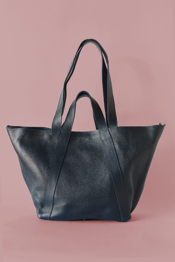 GR Origami Bag in Pebbled Blue