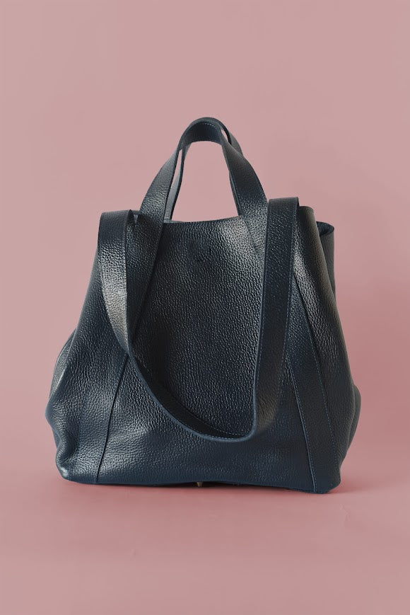 GR Origami Bag in Pebbled Blue