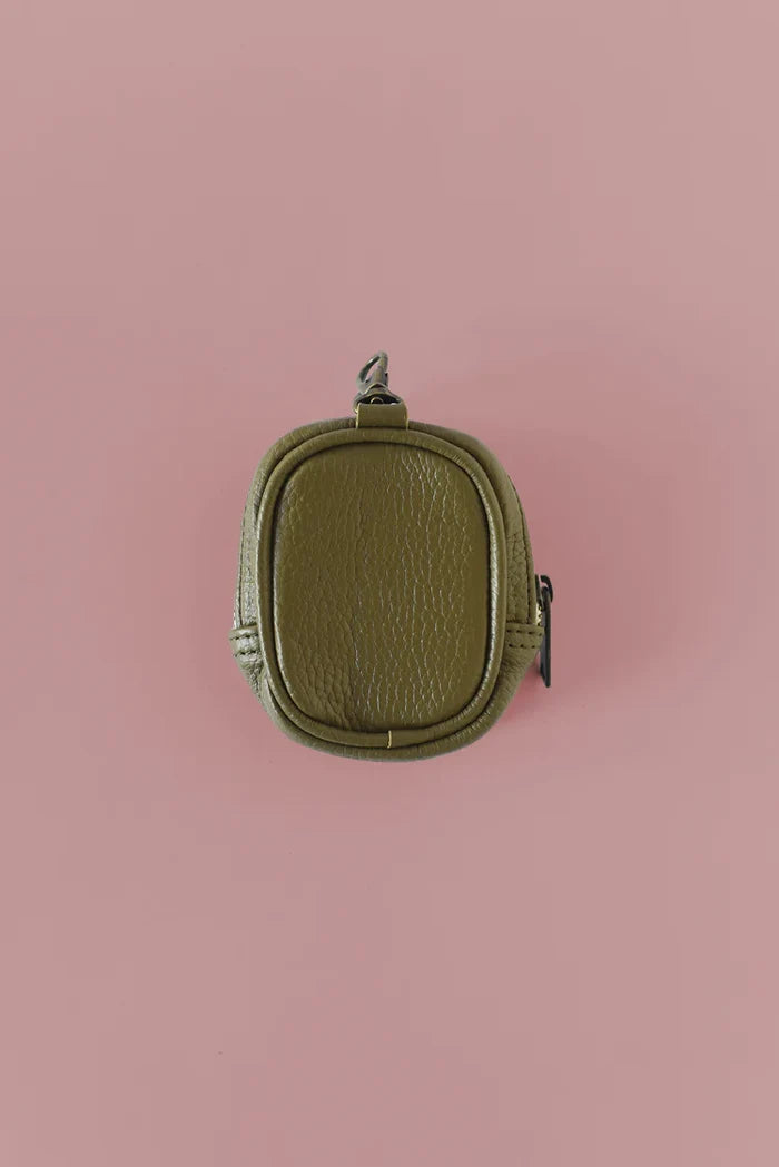 GR Pouch Charm in Pebbled Olive