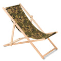 GreenBlue GB183 camo green deckchair - classic beech chair