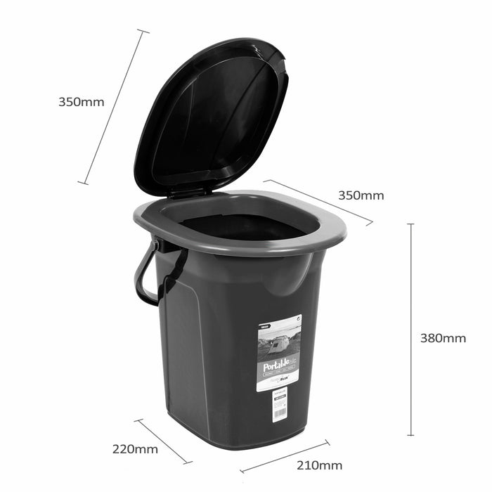 GreenBlue GB320BG Tourist Toilet Black and Green 19L Carrying Handle