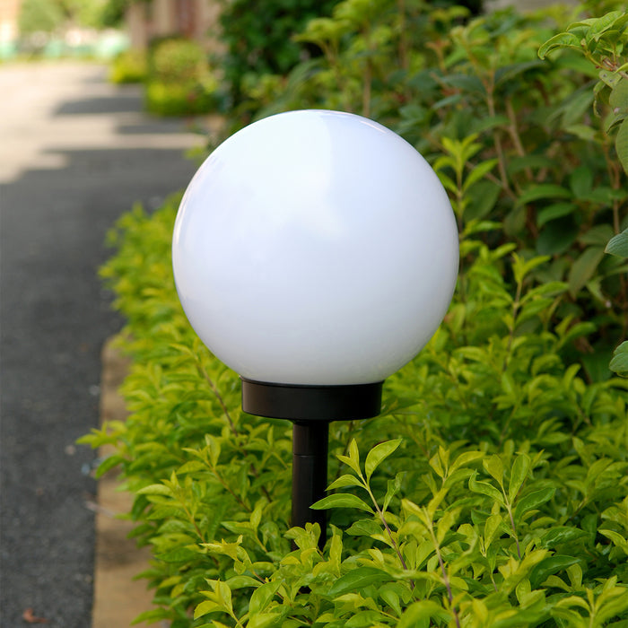 GreenBlue solar freestanding garden lamp, 20x20x53cm sphere, white LED, GB123