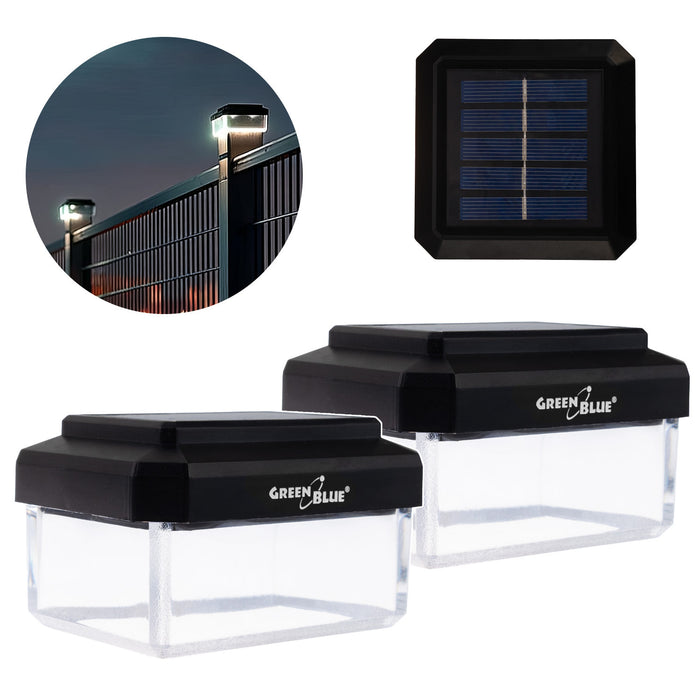 GreenBlue Solar LED Pole Light, 60x40mm, envelope-shaped canopy, 3200K, GB125 WW, 2 pieces
