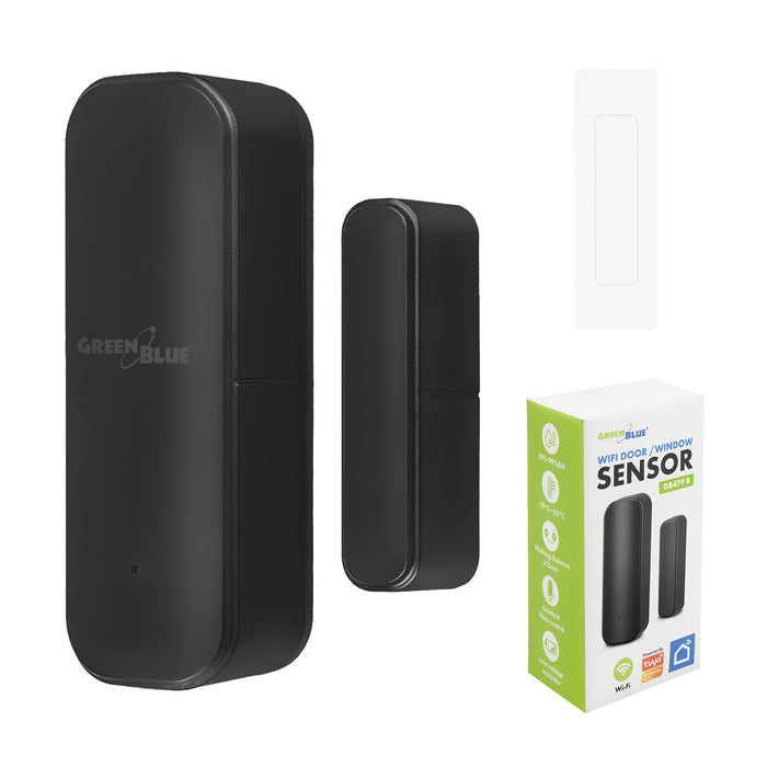 GreenBlue Wireless Reed Switch / WiFi Door/Window Sensor, Android/iOS, 3.0V DC, LR03x2, GB479 B