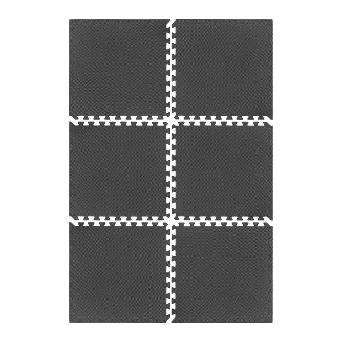 Gym mat for equipment and exercise, 180x120cm, EVA material, 6-piece puzzle, REBEL ACTIVE