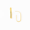 Hallie Hammered Hoop Earrings in Brass + Silver by INK + ALLOY