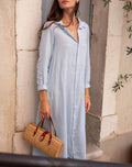 Hermosa Shirt Dress in Zen Blue