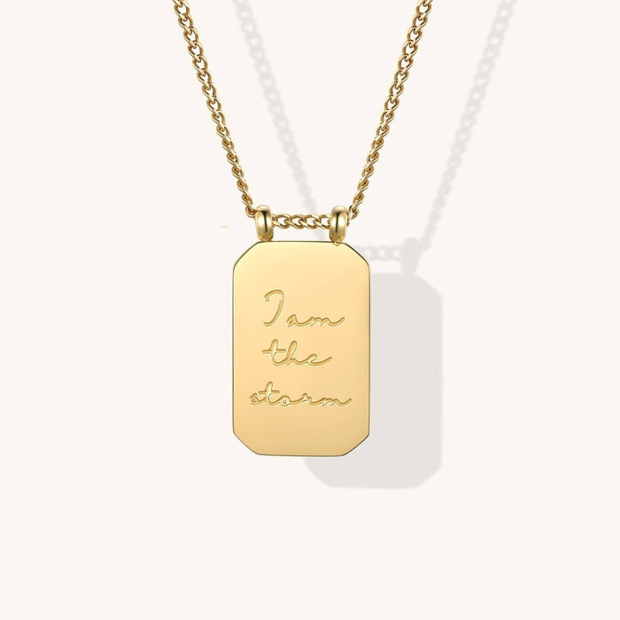 I Am The Storm Necklace in Gold