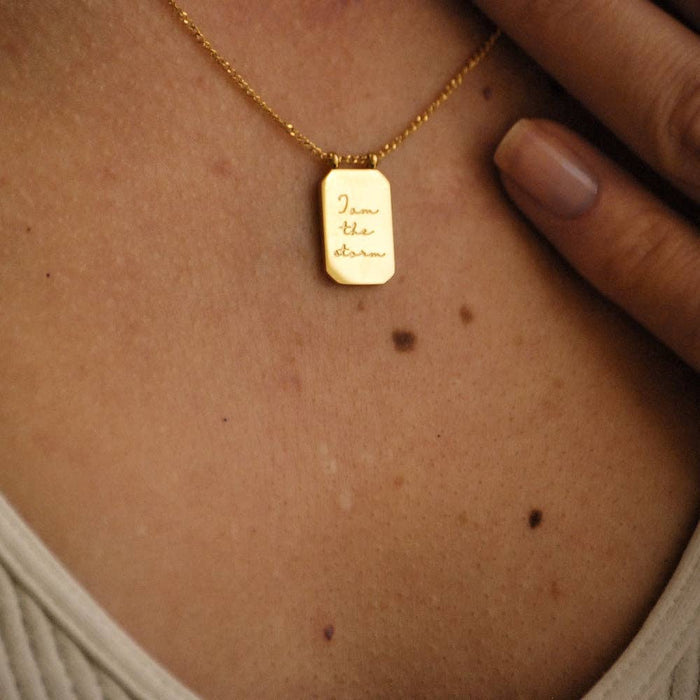I Am The Storm Necklace in Gold