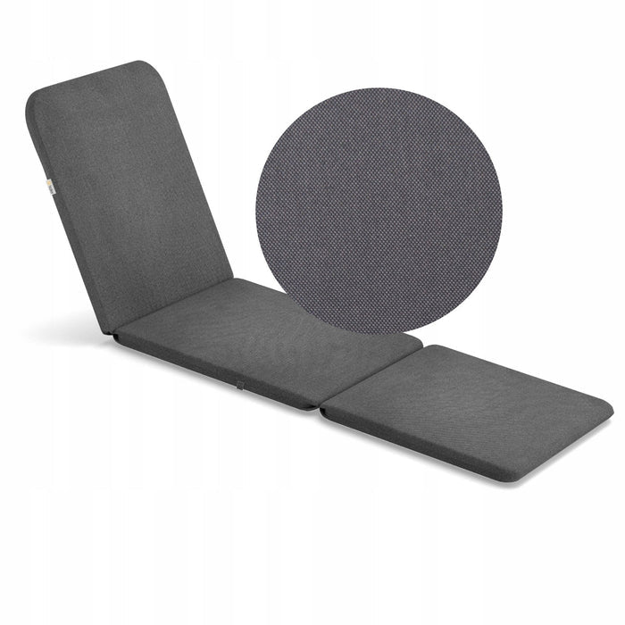 Jaipur lounge chair cushion, dark gray + Jaipur lounge chair cushion, beige + Daytona lounge chair cushion, gray