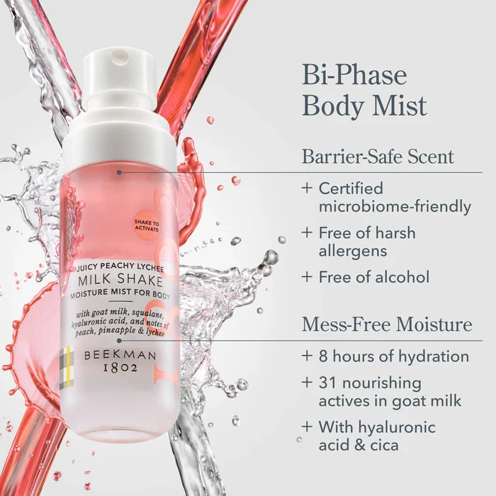 Juicy Peachy Lychee Milk Shake Moisture Mist for Body by Beekman 1802