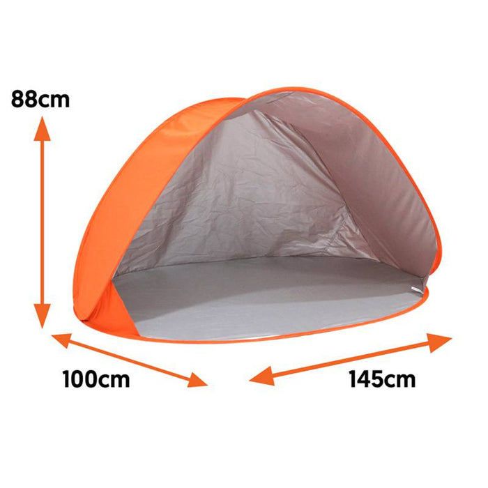 JUNIOR Pop Up Beach Tent Automatic Self Folding Waterproof Camping Sun Shade Wind Protection