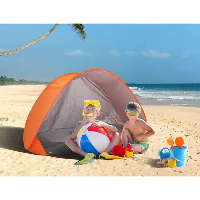 JUNIOR Pop Up Beach Tent Automatic Self Folding Waterproof Camping Sun Shade Wind Protection